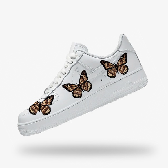 Nike Shoes - Nike Air Force 1 Custom Sneaker | Brown Butterflies | All Sizes Available